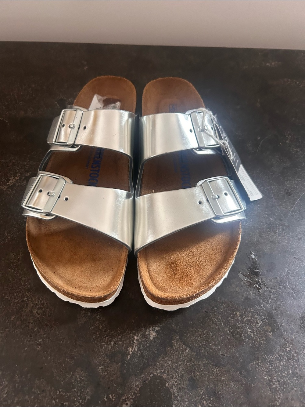 Arizona Soft Footbed metallic Birkenstocks